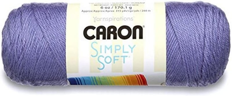 Caron Simply Soft Yarn - 170g Lavender Blue - Premium Acrylic for Knitting and Crocheting - Image 1
