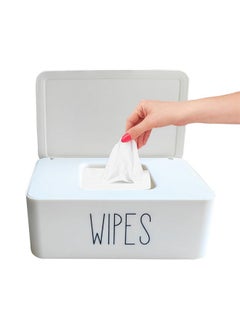 Moorfowl Baby Wipes Dispenser,7.28" L * 4.80" W *2.75" H,Flushable Wipes Holder For Bathroom Refillable Wipes Container Box Bathroom Decor Baby Registry Essential,White Wipes  - Image 1