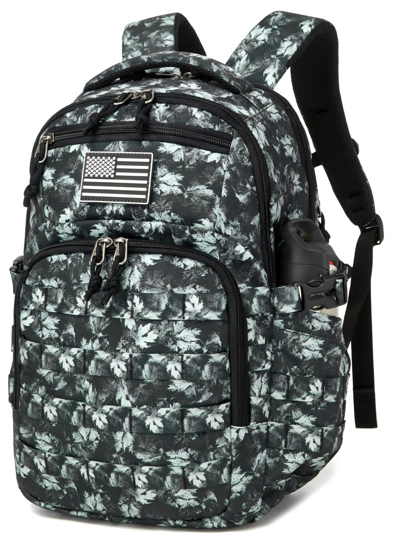 Wotony Military tactical backpack, backpack for men black small school tactical assault bag (gray maple, 18.5 inch) - Image 2