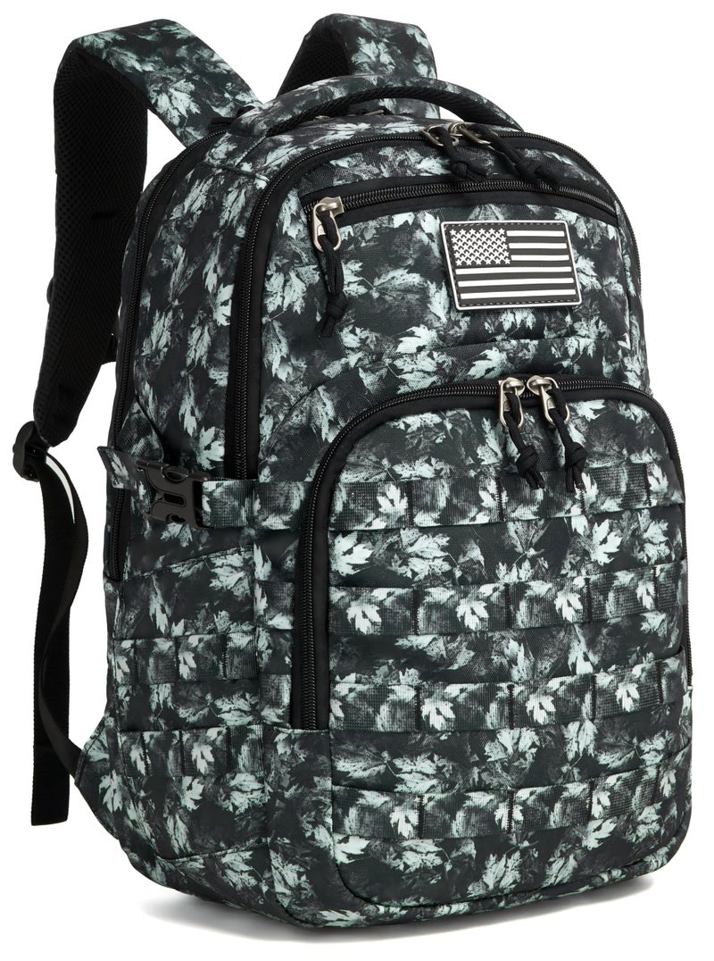 Wotony Military tactical backpack, backpack for men black small school tactical assault bag (gray maple, 18.5 inch) - Image 1
