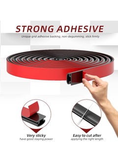 RedMapleTEK 6M Door Seals, Self-adhesive Rubber Door Insulation Seals, Windproof And Soundproof Seals For Doors And Windows  - Image 2