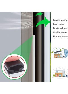 RedMapleTEK 6M Door Seals, Self-adhesive Rubber Door Insulation Seals, Windproof And Soundproof Seals For Doors And Windows  - Image 4