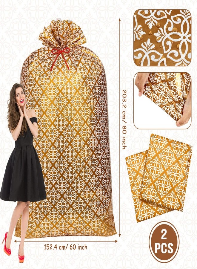 Teling 2 Pcs 80 x 60 In Jumbo Bike Gift Bags Giant Plastic Extra Large Bicycle Bags Weddings Birthdays Engagement Party - Image 2