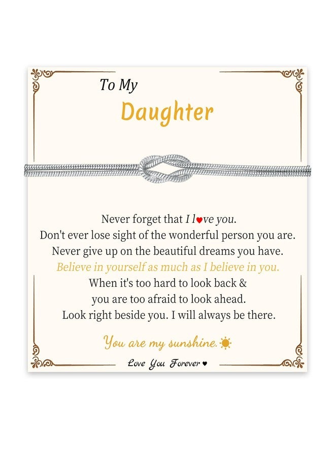 Sistble Knot Bracelet, Mothers Day Gifts for Daughter, Daughter Gifts from Mom for Teens Birthday Gift Infinity Snake Chain Jewelry - Image 1