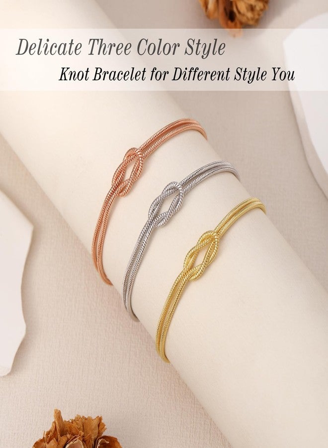 Sistble Knot Bracelet, Mothers Day Gifts for Daughter, Daughter Gifts from Mom for Teens Birthday Gift Infinity Snake Chain Jewelry - Image 5
