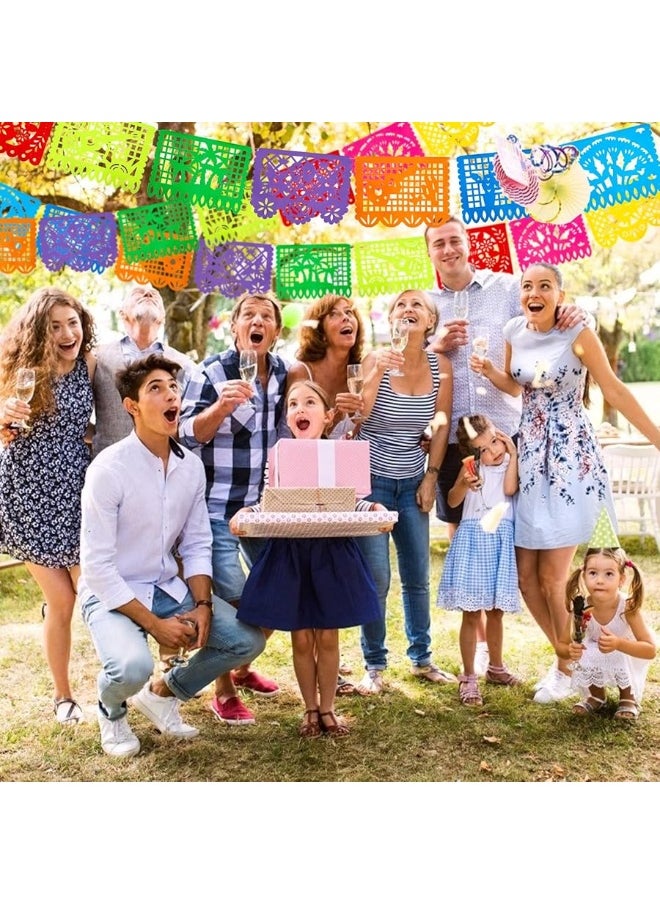 DomeStar - DomeStar 2 Pack Mexican Party Banners, 36 Feet Cinco De Mayo Decorations Papel Picado Banners for Mexican Theme Birthday Party Wedding Dia De Los Muertos Day of The Dead - Image 1