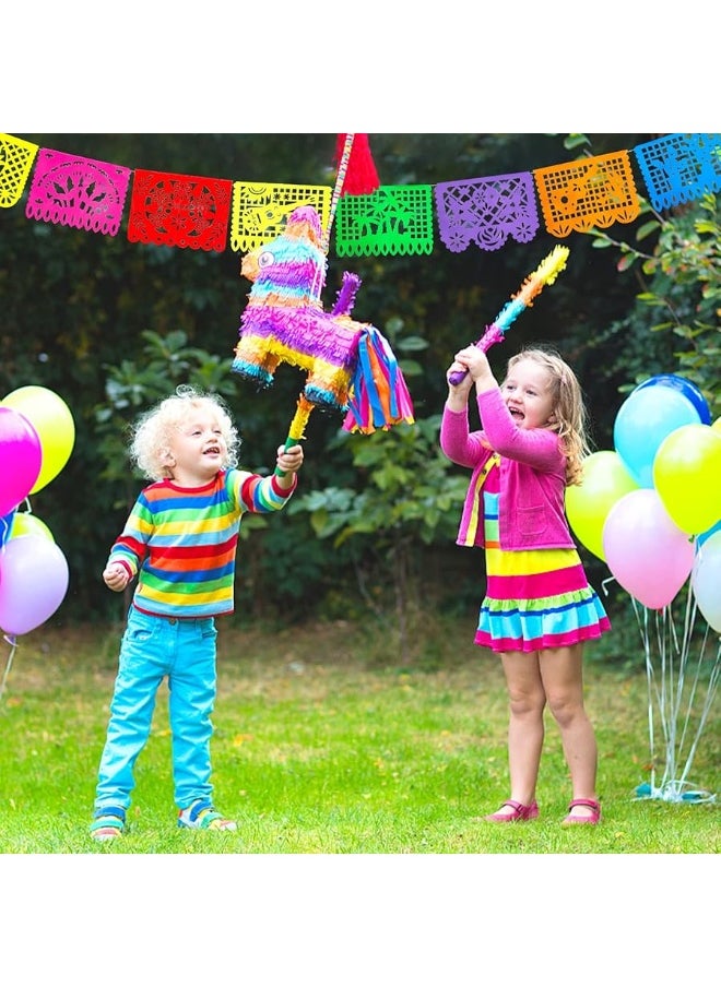 DomeStar - DomeStar 2 Pack Mexican Party Banners, 36 Feet Cinco De Mayo Decorations Papel Picado Banners for Mexican Theme Birthday Party Wedding Dia De Los Muertos Day of The Dead - Image 1