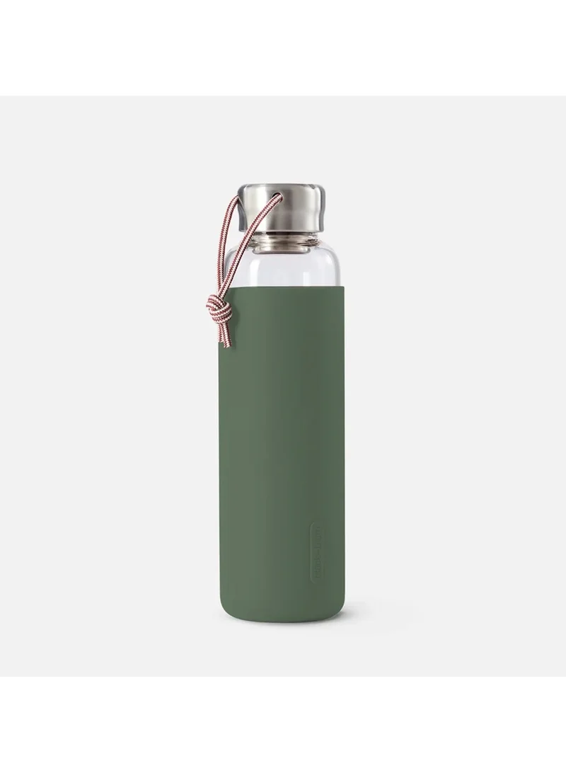 Black and Blum Water Bottle Glass Olive 600ml