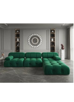 Generic Upgrade Your Living Room with a Stylish U-Shaped Velvet Sofa  - Image 2