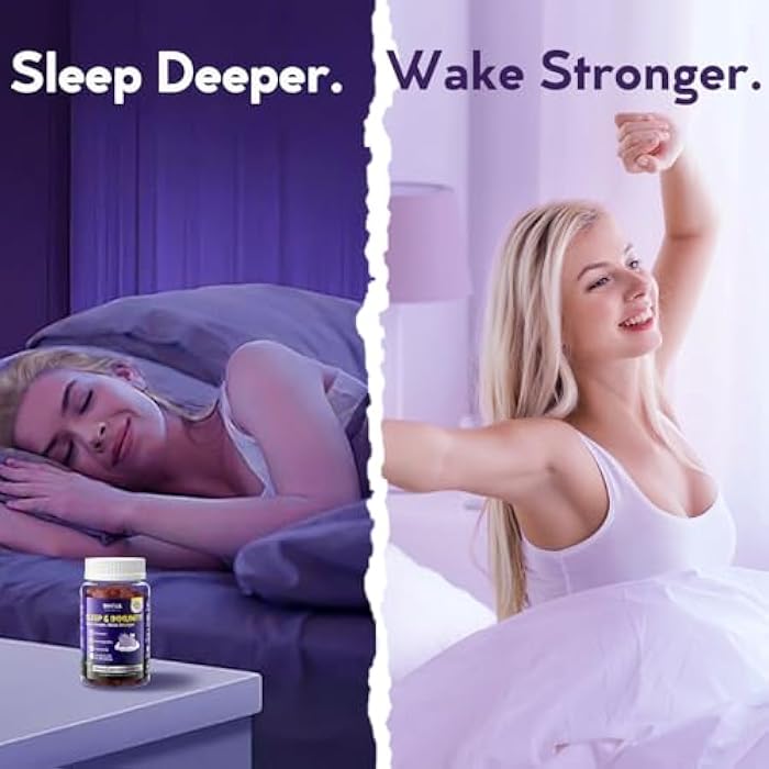 Viccoky Sleep Gummies for Adults with Melatonin + Chamomile & Ashwagandha | Elderberry + Vitamins C, D3, B6, B12 & Folate | Vegan, Gluten-Free | 60 Gummies (30 Servings) - Image 5