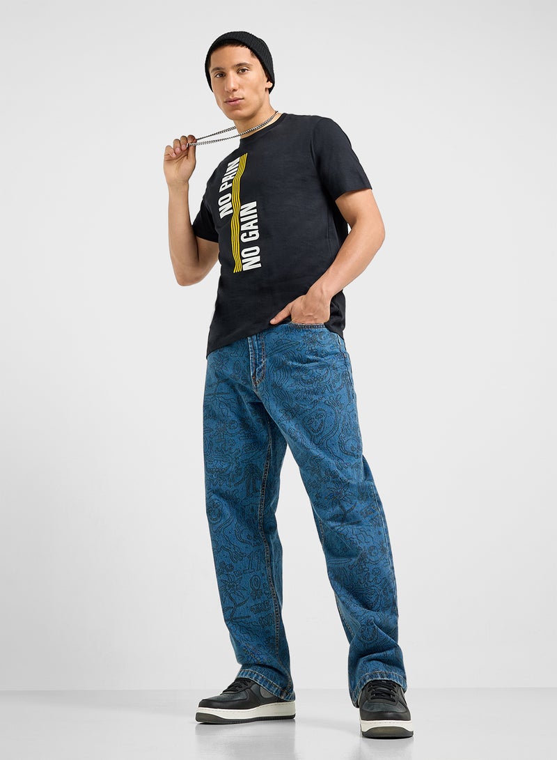 Seventy Five Basics Printed T-Shirt  - Image 4