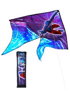 SHAPE UP Single Line Big Beautiful Kite Outdoor Flying 1.6 M 1 String Line with Handle Winder Storage Bag, Sport & Outdoor Toys, Kites for Beginners, Easy-To-Fly Great for All Ages - Spider Hero 