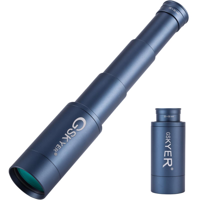 25x50 Monocular Telescope Monoculars for Adults High Powered Compact HD Zoom Scope for Men Gifts Cool Gadgets with BAK4 Prism FMC Lens Pirate Binoculars for Kids Spotting Hunting Camping