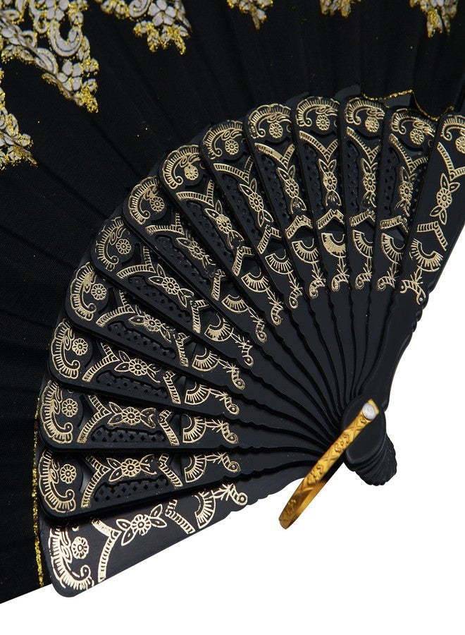 INNOLIFE Spanish Folding Retro Pattern Hand Fan for Women, Handheld Chinese Folding Fan Hand Fan for Party Dancing Wedding and Home Decoration (A-5 Colors) - Image 3