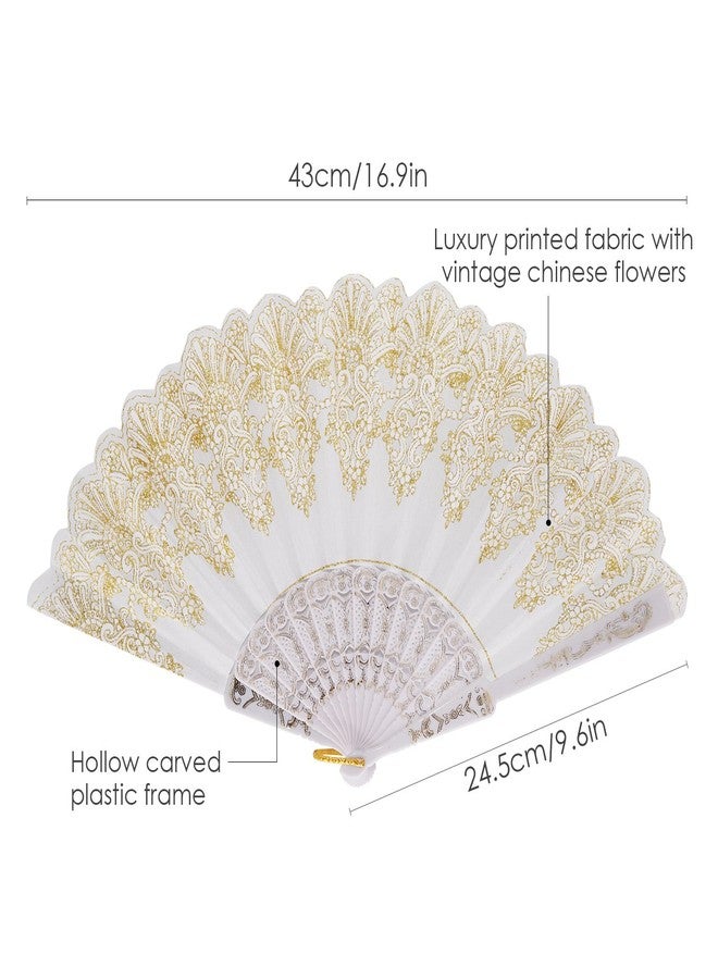 INNOLIFE Spanish Folding Retro Pattern Hand Fan for Women, Handheld Chinese Folding Fan Hand Fan for Party Dancing Wedding and Home Decoration (A-5 Colors) - Image 5