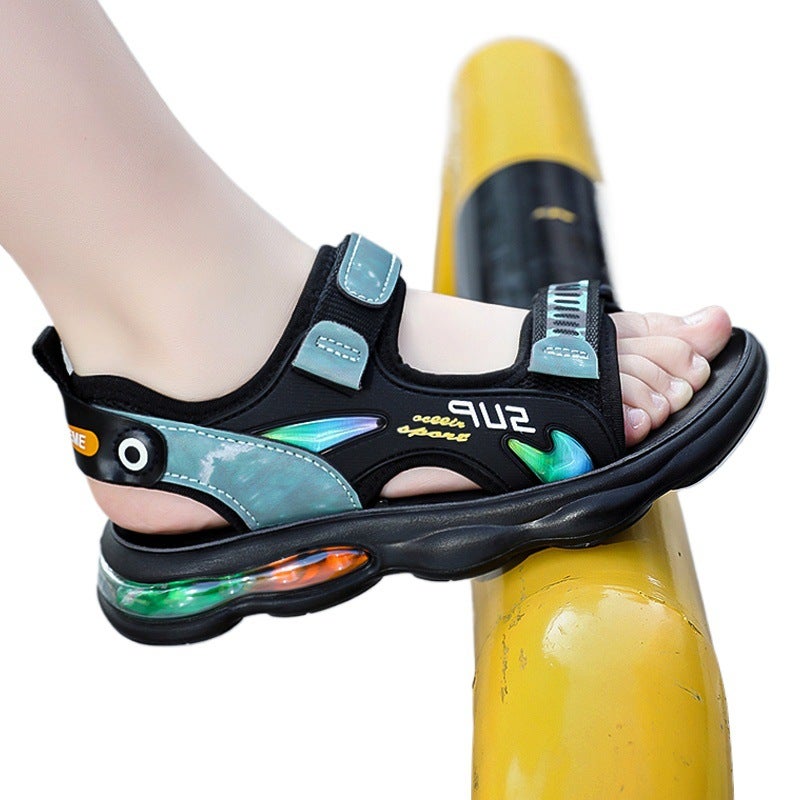Children'S Sandals Boys Summer Soft Sole Sports Beach Shoes Large Children'S Sandals Boys Open Toe - Image 5