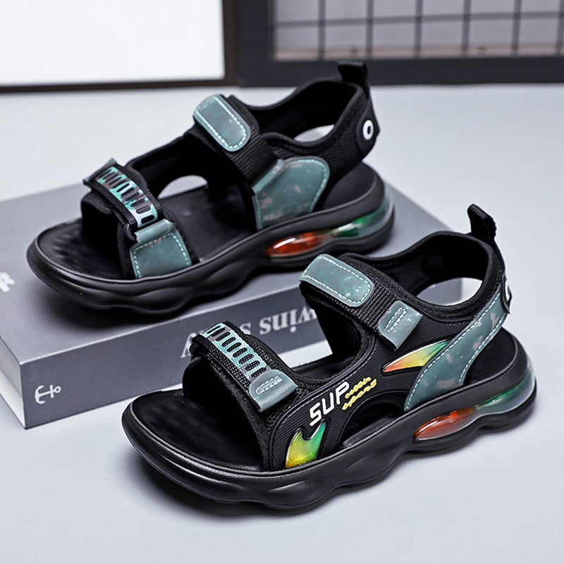 Children'S Sandals Boys Summer Soft Sole Sports Beach Shoes Large Children'S Sandals Boys Open Toe - Image 3