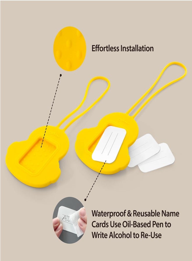 بون بطاقة أمتعة بتصميم شخصية "عظمة" للنساء والرجال والأطفال، مصنوعة من السيليكون، بطاقات أسماء فريدة بتصميم شخصية لطيفة للسفر، والنادي الرياضي، والمدرسة، وحقائب الظهر، وحقائب السفر، والأمتعة - قطة مياو - Image 5