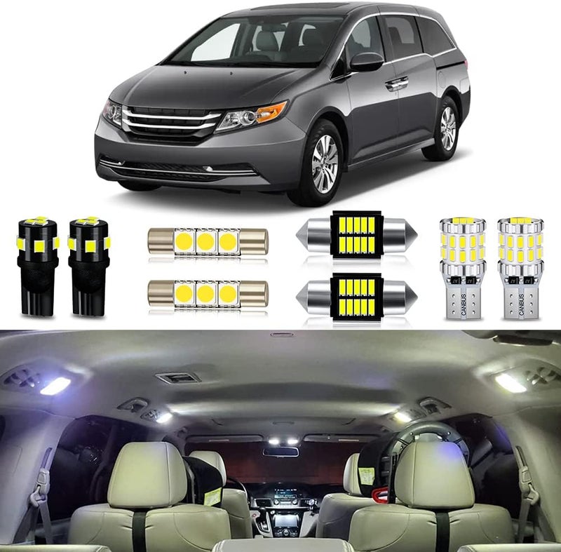MEALAM White LED Bulbs Package Kit for Honda Odyssey (2011-2017) - 18 Piece Interior Light Set with Installation Tool - Image 1