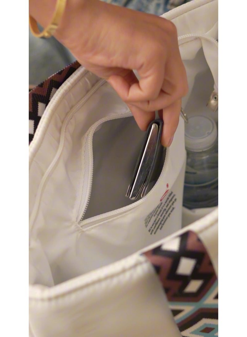 B.S COLLECTION Twingo waterproof bag shoulder or backpack in white and havan from B.S - Image 4