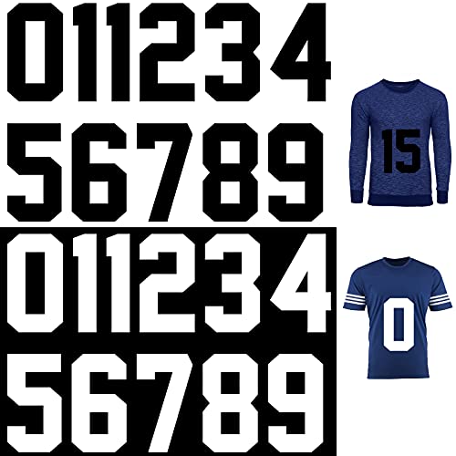 Zonon 22 Pieces Iron on Numbers T Shirt Heat Transfer 0 to 9 Jersey Numbers for Team Uniform Sports8 Inch