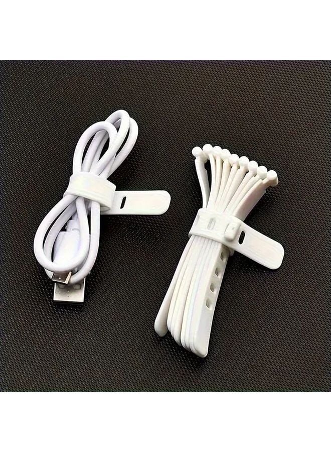 عبوة من 24 رباط سيليكوني متين للكابلات بقبضة غير قابلة للانزلاق ومنظم أسلاك مقاوم للتشابك - Image 2