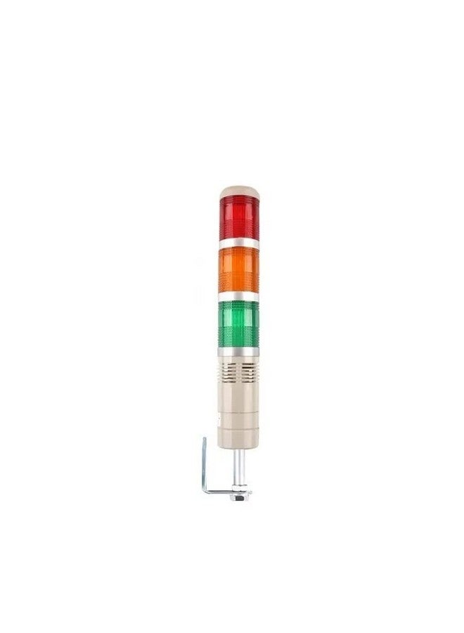 HANUTECH Hanutech 3 Tier Multi-Volt Industrial LED Signal Tower Lamp Light |Tower Warning Light | Tower LED Indicator with Buzzer Sound Multi-volt AC for Offices,Industries & More  - Image 3