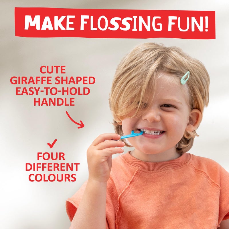 Jack N' Jill Fairy Floss Dental Flossers- Individually Wrapped Recyclable Floss for Kids, Cornstarch Handles and Packaging, No PFAS, Kids First Floss - Pack of 3 - Image 3