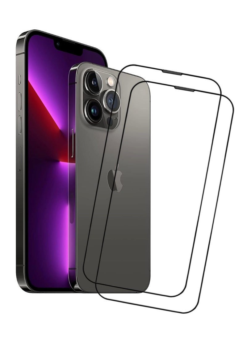 ACLIX 2 Pieces Antistatic ESD Dustproof Premium Quality High Definition Tempered Glass Screen Protector Designed For  iPhone 13 Pro - Image 1