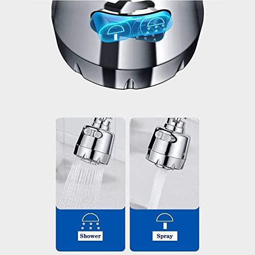 DHRUSIMI 360° Swivel Faucet Tap, Sink Faucet Aerator, Water Aerator, Water Saving Tap Head Connector, Faucet Filter Tap Spray Nozzle for Bathroom, Kitchen, Sink (Short) - Image 3