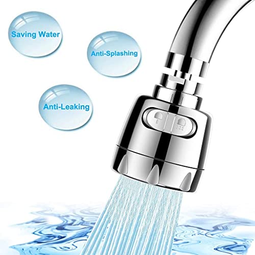 DHRUSIMI 360° Swivel Faucet Tap, Sink Faucet Aerator, Water Aerator, Water Saving Tap Head Connector, Faucet Filter Tap Spray Nozzle for Bathroom, Kitchen, Sink (Short) - Image 4