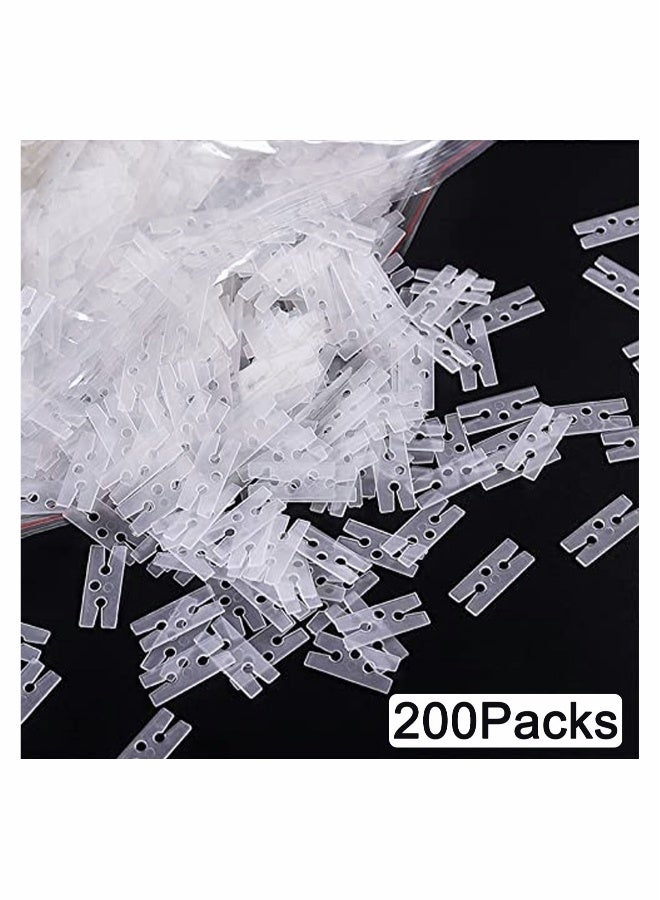 Loquat 200 Pieces Balloon Clips Clear Plastic H Shape Tie Easy Sealing Balloons for Wedding Party  Birthday Decoration - Image 1