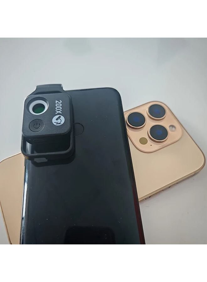 Black Apexel 200X Phone Microscope Lens With CPL Filter LED Light HD Smartphone Camera - Image 5