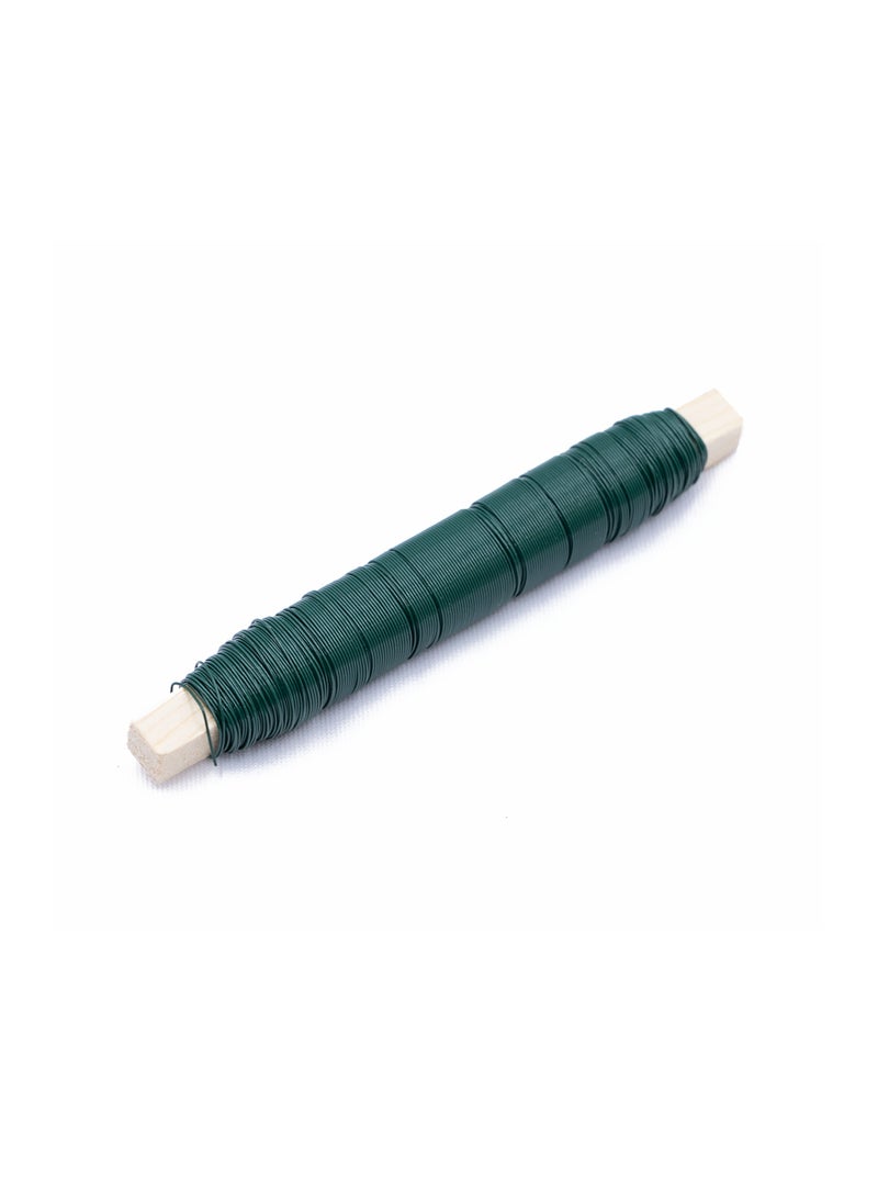 Gulf Flowers Gulf Flowers Green Floral Binding Wire – 0.5mm, 100g Roll – Thin & Flexible Craft Wire for Floral Design, Bouquet Wrapping, DIY Projects, Gardening, and Decorative Uses 