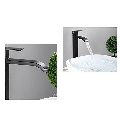 Carnival Ss-304 Extended Tall Body Basin Pillar Tap(12 Inches) For Bathroom,Washbasin (Black) - Stainless Steel, Painted - Image 4