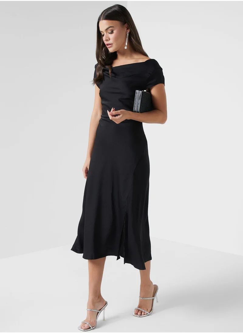 ELLA Satin Aline Dress