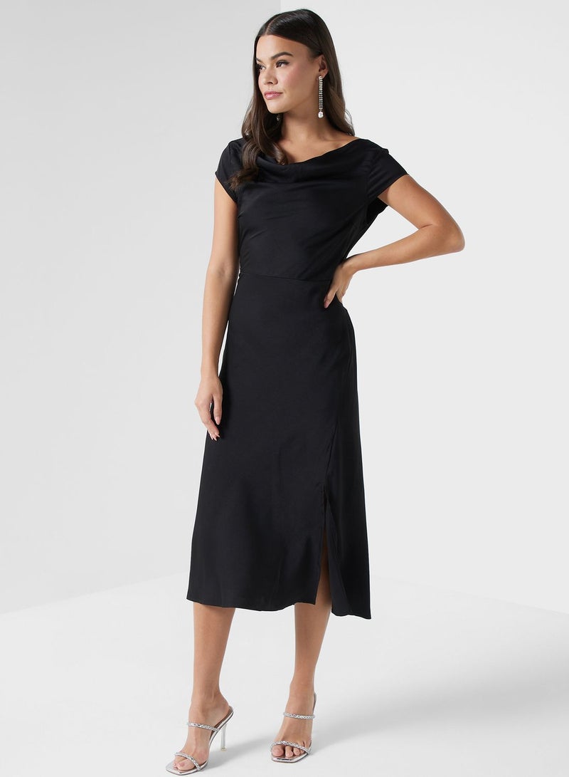 ELLA Cowl Neck Midi Dress  - Image 4