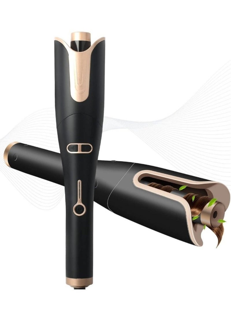 إلترازون آلة تجعيد شعر أوتوماتيكية من السيراميك للشعر المجعد - دوران 360 درجة، إعدادات متعددة السرعات، تقنية السيراميك لتجعيدات ناعمة تدوم طويلاً - آلة تجعيد شعر احترافية لتجعيدات وتموجات سلسة