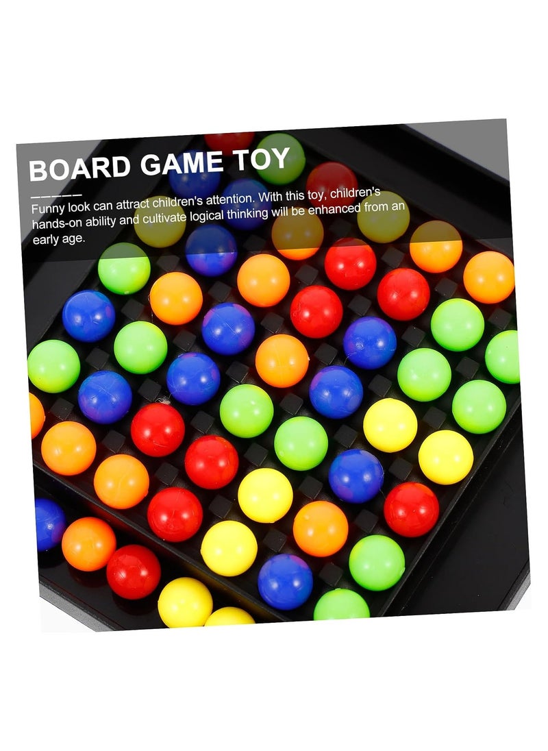 Parent-Child Interactive Desktop Game, Children's Fun Xiaole Rainbow Bean, Toddler Eliminate Beads Color Sorting Game Rainbow Mini Puzzles for Kids Toddlers Toys Mini Beads Board Beads Game - Image 2