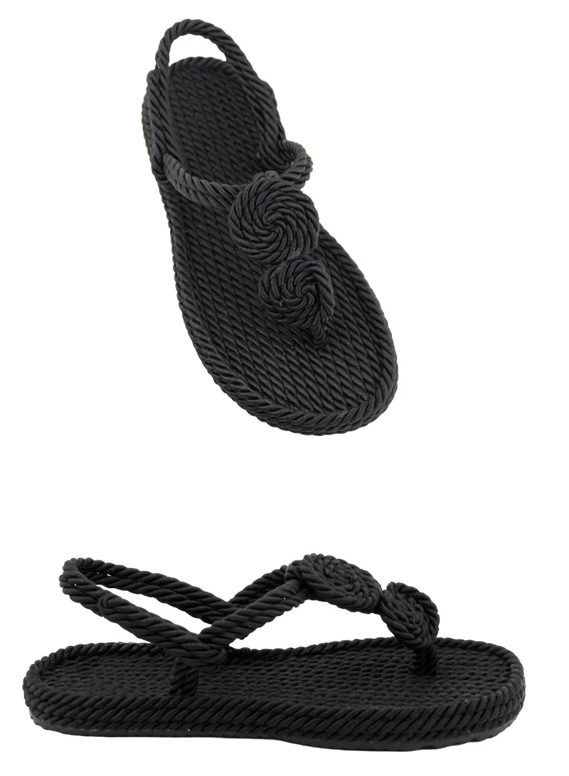 Mumka Rope Sandals Nomads Circle - Black