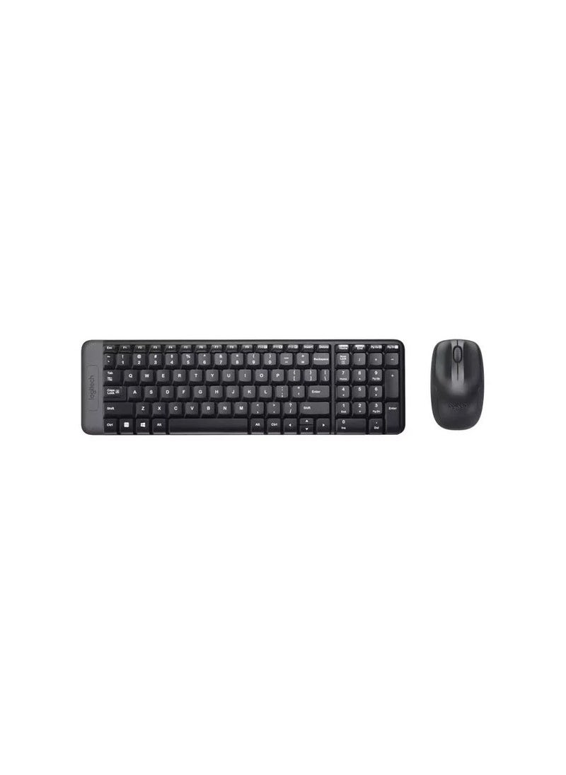 Generic - Logitech MK220 Compact Wireless Keyboard Mouse Combo / Arabic – Black - Image 1