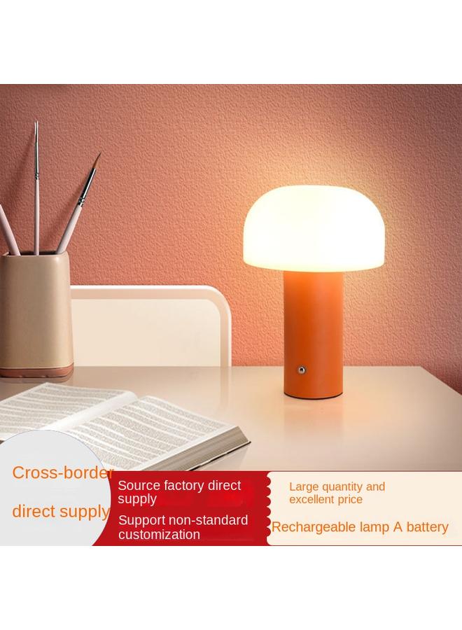 الأزرق جي دبليو مصباح الفطر الجديد القابل للتعديل باللمس USB خفيف الشحن ، فطيرة كريم فاخرة ، مصباح طاولة بجانب سطح المكتب - Image 2