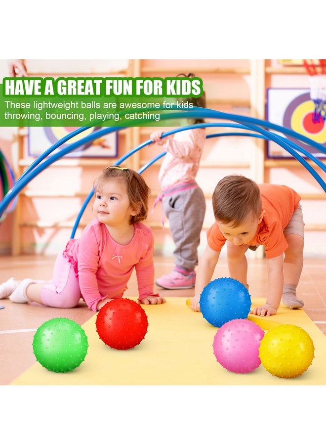 Vinsot 36 Pieces Knobby Balls 4.72 Inch Soft Bouncy Balls Tactile Sensory Balls with Air Pump Set Assorted Color Spiky Massage Stress Balls Fidget Toys and Party Favors - Image 4