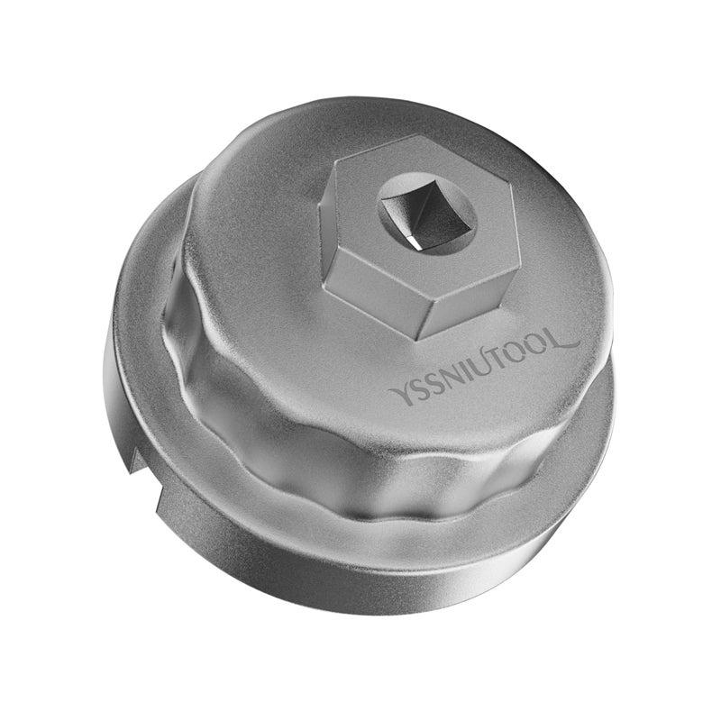 YSSNIUTOOL 64mm 14 flute Oil Filter Wrench for Toyota Lexus Camry ScionRAV4Tundra Highlander Sienna and More Oil Filter Cap Removal Tool for 25L to 57L Engines - Image 3