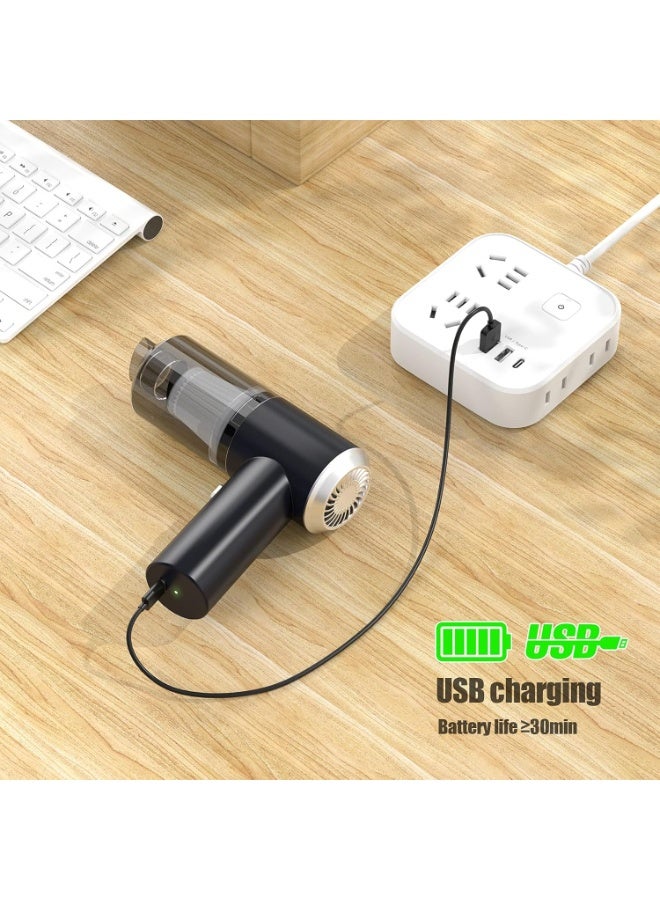 فالمر مكنسة كهربائية محمولة للسيارة ر عالية الطاقة ، مكنسة كهربائية لاسلكية صغيرة محمولة باليد، مجموعة ملحقات السيارات لتنظيف وتنظيف الجزء الداخلي للسيارة، اسود - Image 2