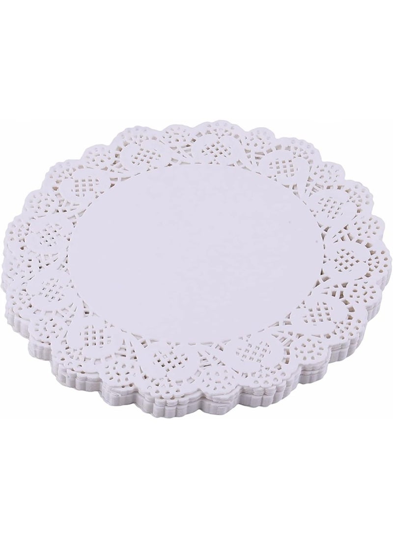 ZOOYOO ZOOYOO 100PCS White Lace Paper Doilies 12 inch Round Paper Doilies Disposable Paper Placemats for Cakes Desserts Tableware Food Decoration  - Image 1