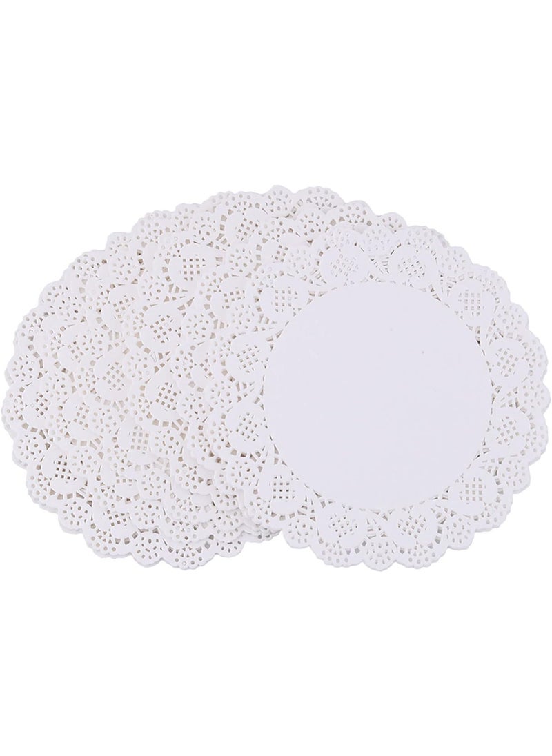 ZOOYOO ZOOYOO 100PCS White Lace Paper Doilies 12 inch Round Paper Doilies Disposable Paper Placemats for Cakes Desserts Tableware Food Decoration  - Image 2