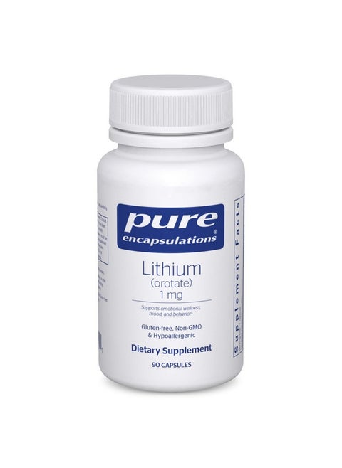 Lithium (Orotate) 1 Mg ; Support For Calmness And Behavior ; 90 Capsules