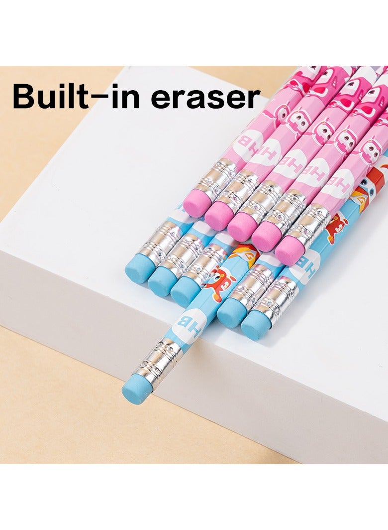 Deli EC058-HB Graphite Pencil HB – Assorted, Super Wings Characters, Easy to Sharpen, Non-Toxic - Image 3