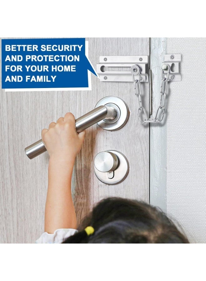 2 Pack Door Chain Lock, Premium Door Lock Chain, Heavy Duty Chain Locks for Inside Door, by - Image 2